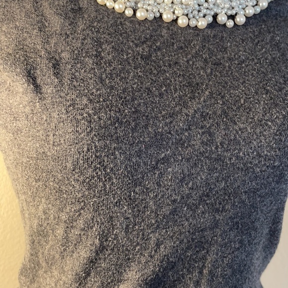 INC International Concepts Pearl Statement Necklace Scoop Neck Sweater - Picture 16 of 16